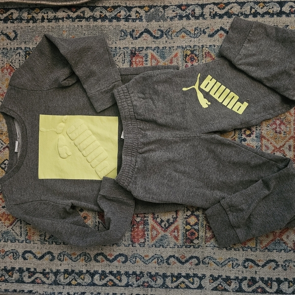 Puma Gray Kids Tracksuit - Picture 2 of 8